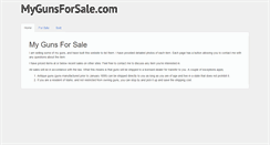 Desktop Screenshot of mygunsforsale.com