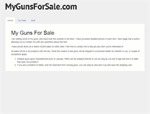 Tablet Screenshot of mygunsforsale.com